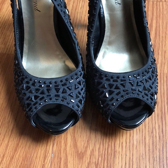 Black Rhinestone Heels - Picture 4 of 7